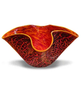 "Kilauea Crackled Bowl LB-203" by Daniel Moe