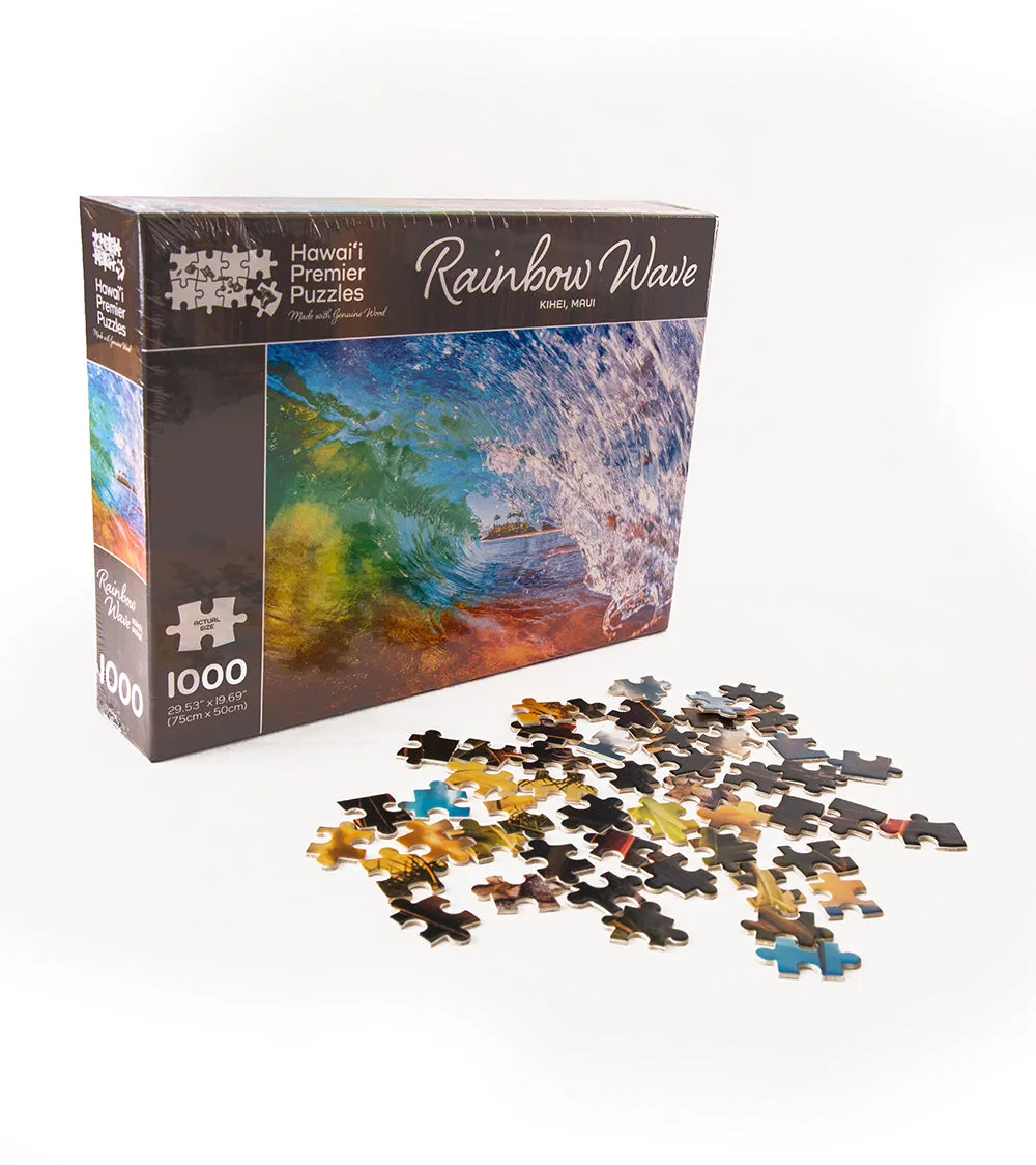 "Rainbow Wave" Wooden Jigsaw Puzzle