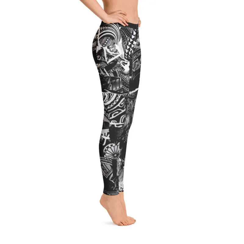 "Tattoo B&W" Leggings