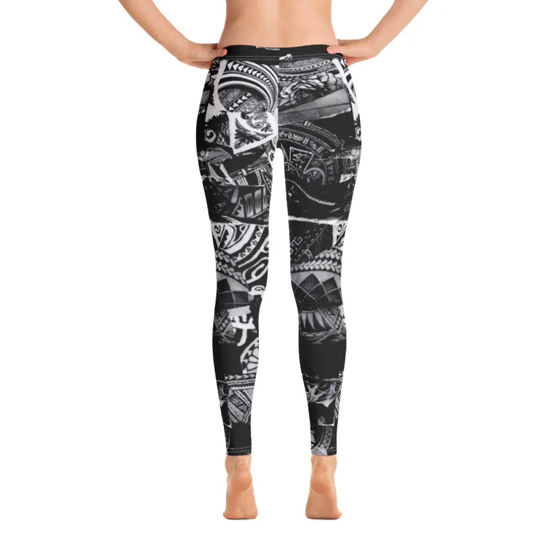 "Tattoo B&W" Leggings