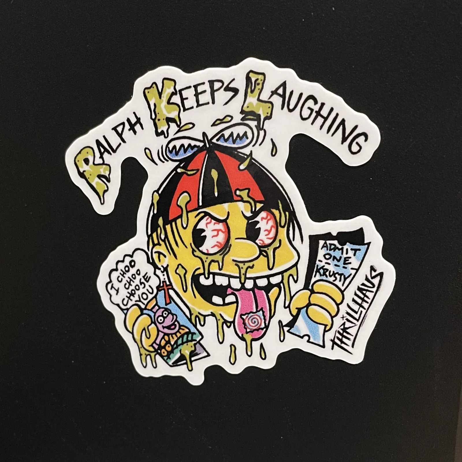 Ralph Keeps Laughing Sticker