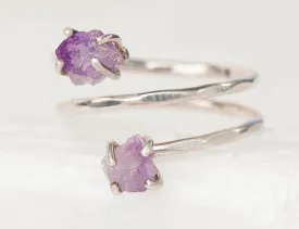 Raw Amethyst Lianas Ring