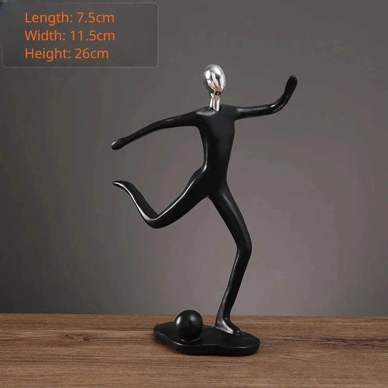 Resin Sports Abstract Figure Statue | Creative Movement Décor | Home Decoration for Living Room, Entrance, and Desk