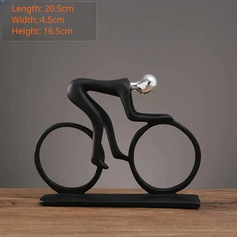 Resin Sports Abstract Figure Statue | Creative Movement Décor | Home Decoration for Living Room, Entrance, and Desk