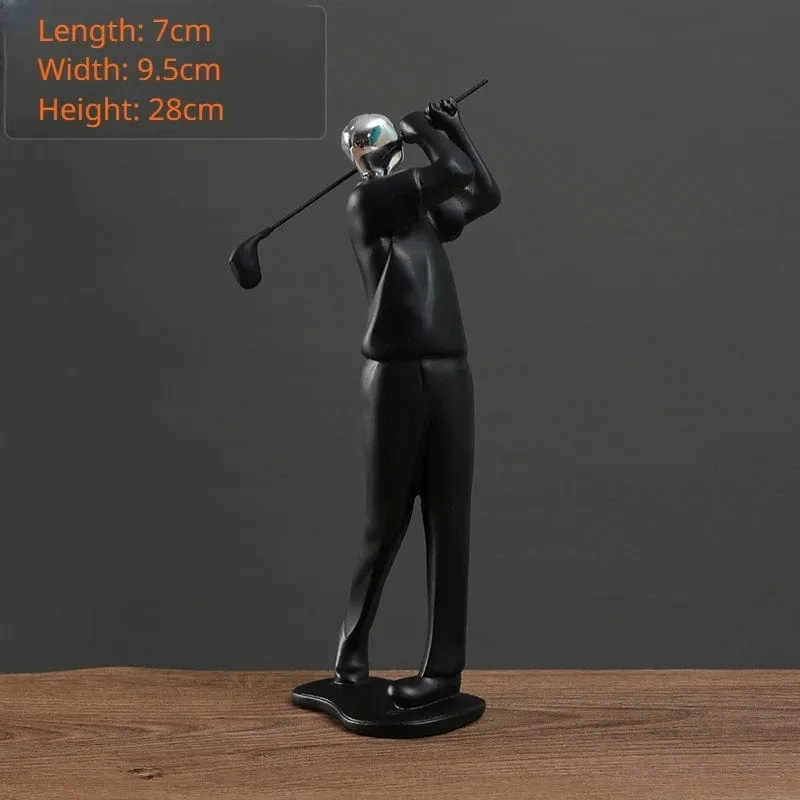 Resin Sports Abstract Figure Statue | Creative Movement Décor | Home Decoration for Living Room, Entrance, and Desk