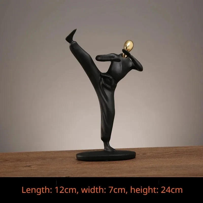 Resin Sports Abstract Figure Statue | Creative Movement Décor | Home Decoration for Living Room, Entrance, and Desk