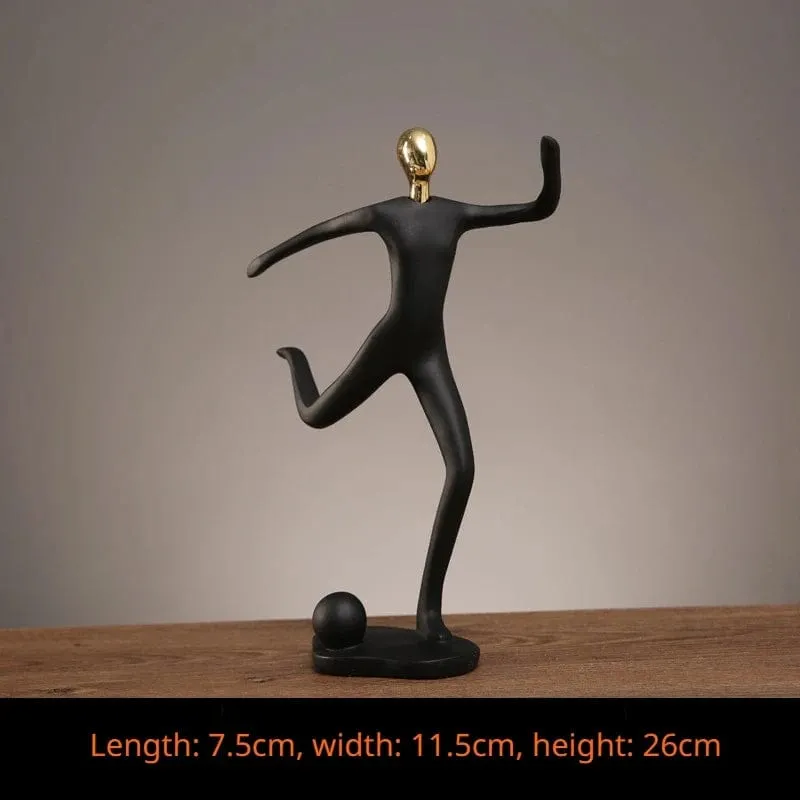 Resin Sports Abstract Figure Statue | Creative Movement Décor | Home Decoration for Living Room, Entrance, and Desk