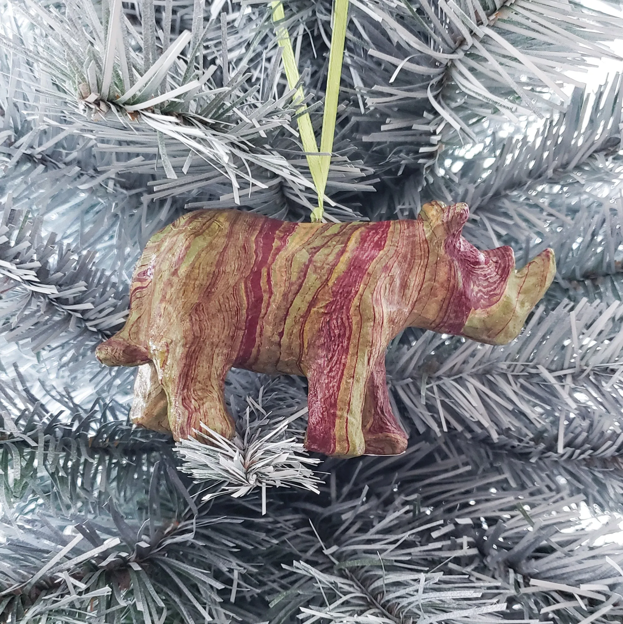 Rhino Ornament OR Figurine by Pat K. Thomas