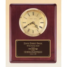 Rosewood Stained Piano Finish Wall Clock – 10-1/2” x 13”