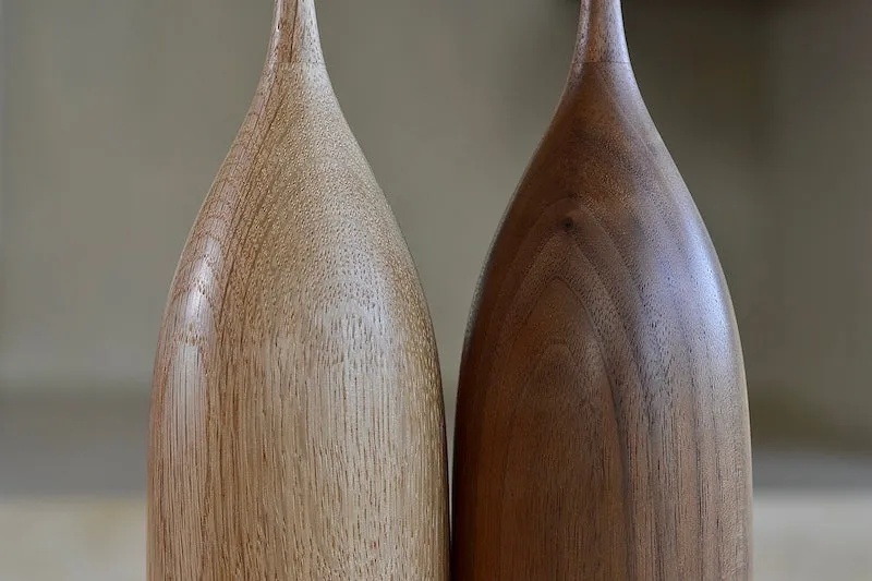 Serratus Pepper Mills in Black Walnut and White Oak