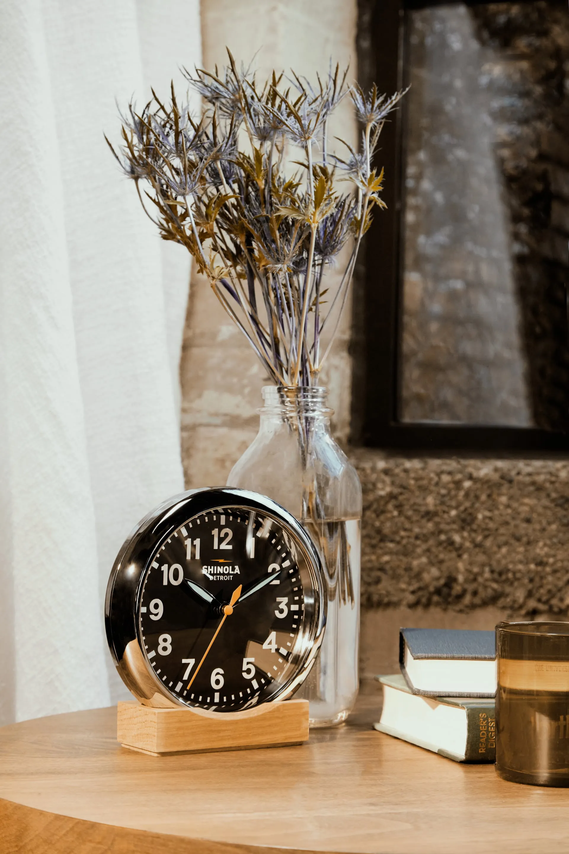 Shinola RunWell 6" Desk Clock