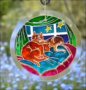 Sleeping Cats Suncatcher