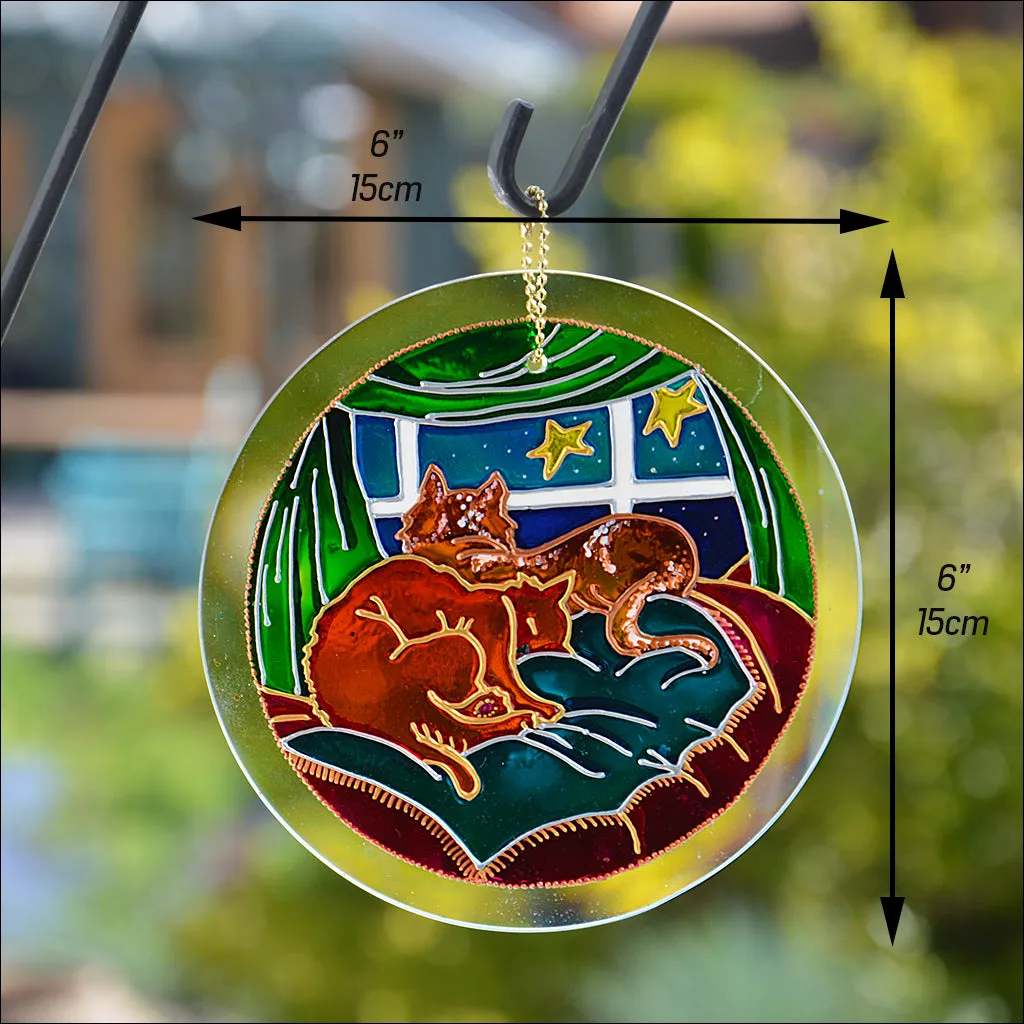 Sleeping Cats Suncatcher