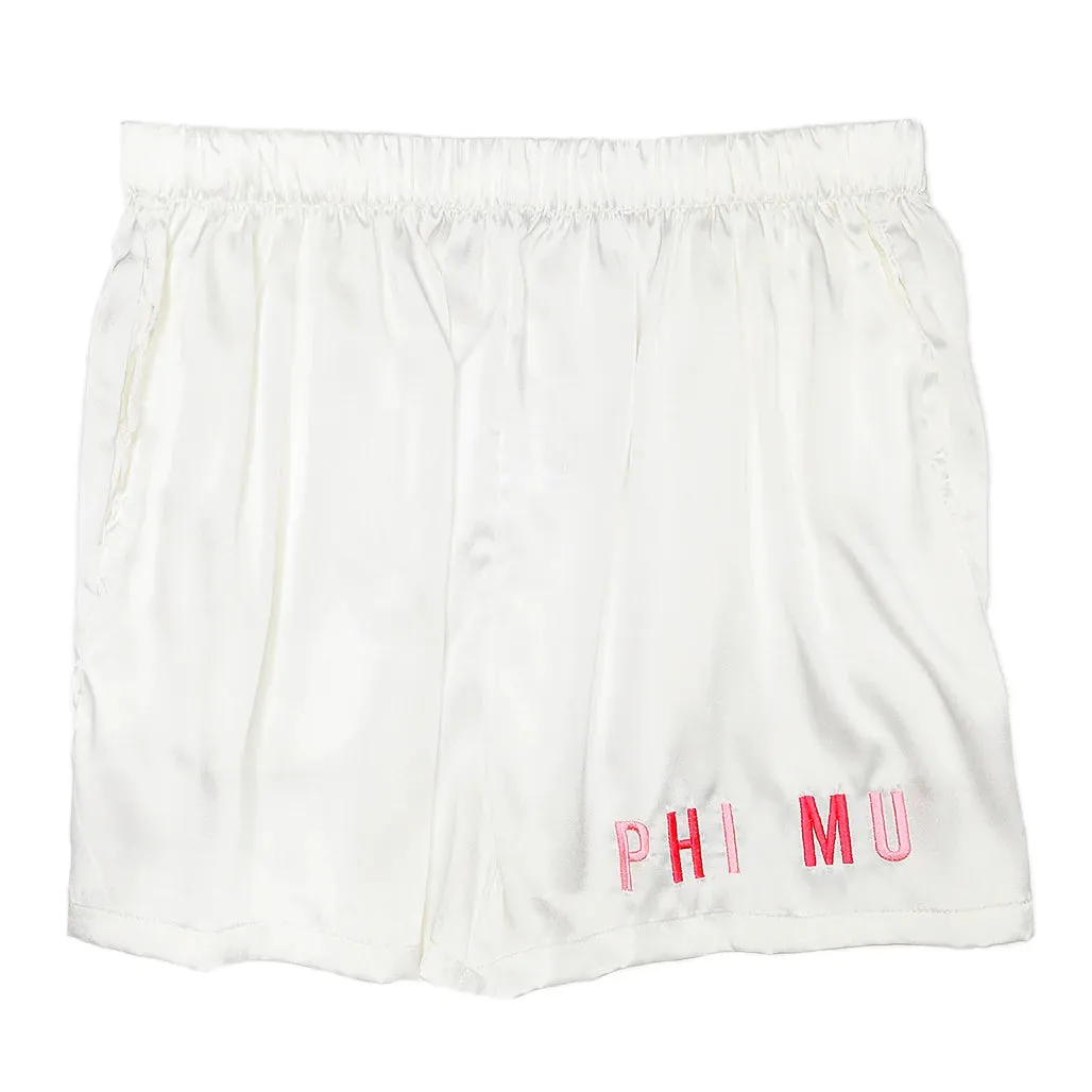 Sorority Satin PJ Shorts