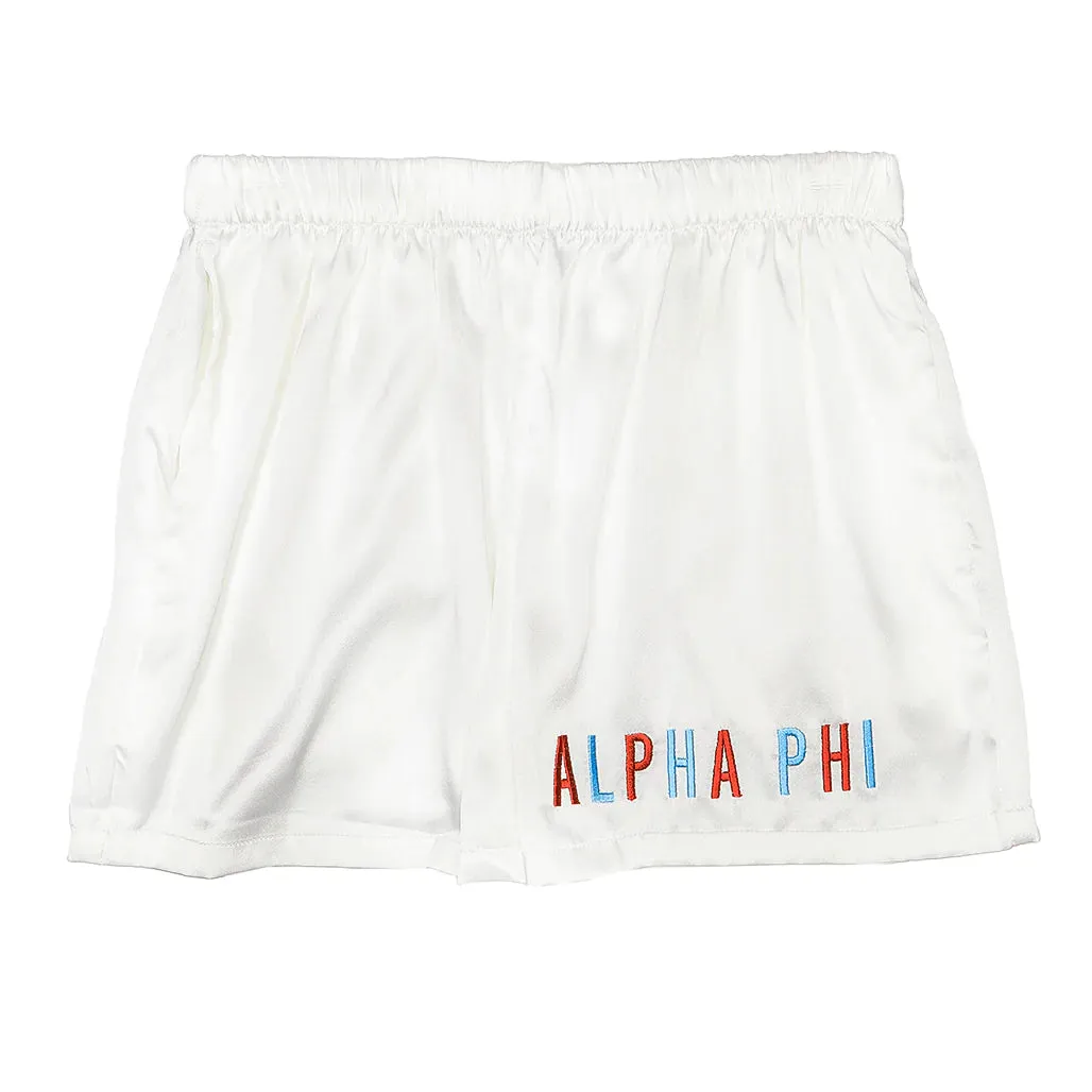 Sorority Satin PJ Shorts