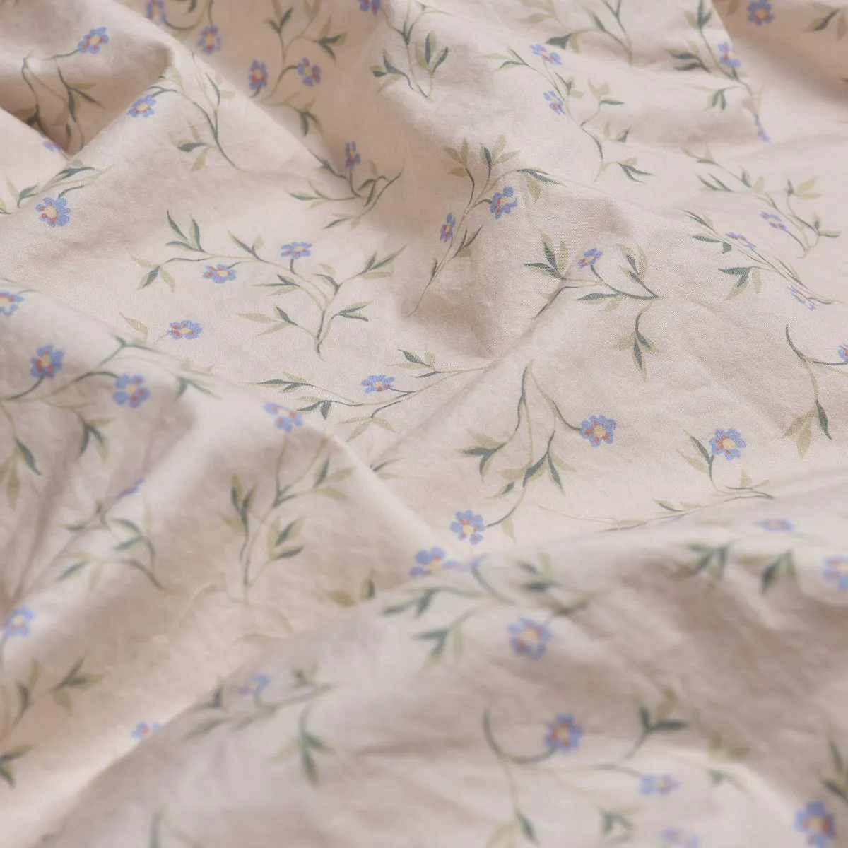 Spring Sprig Cotton Fitted Sheet