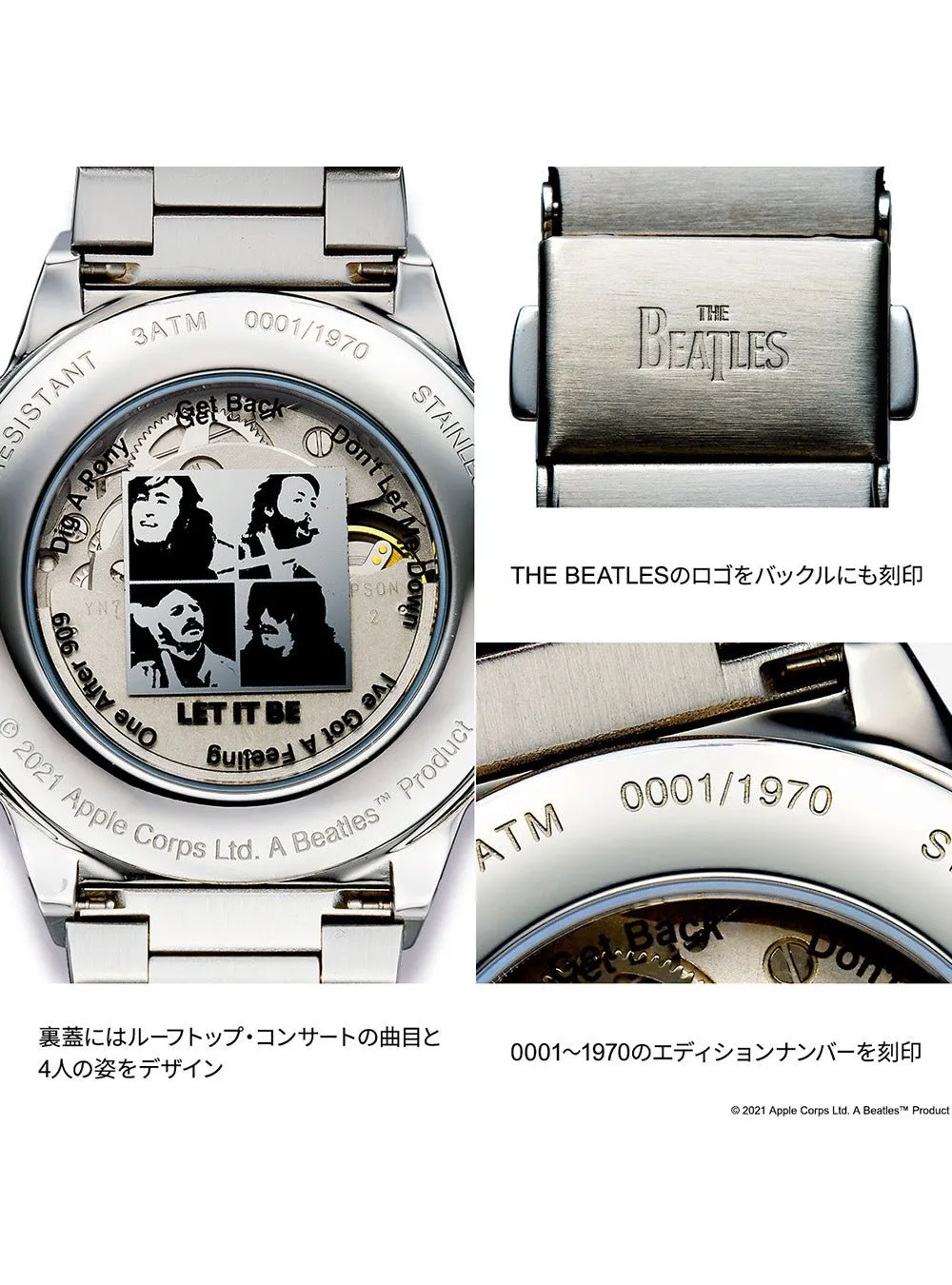 THE BEATLES LET IT BE 50TH ANNIVERSARY ROOFTOP CONCERT TRIBUTE WATCH MADE IN JAPAN