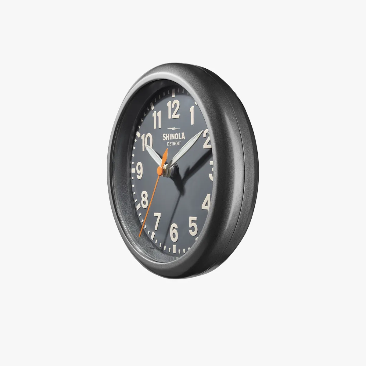 The Runwell 6" Desk Clock Gunmetal/Gray/Cream