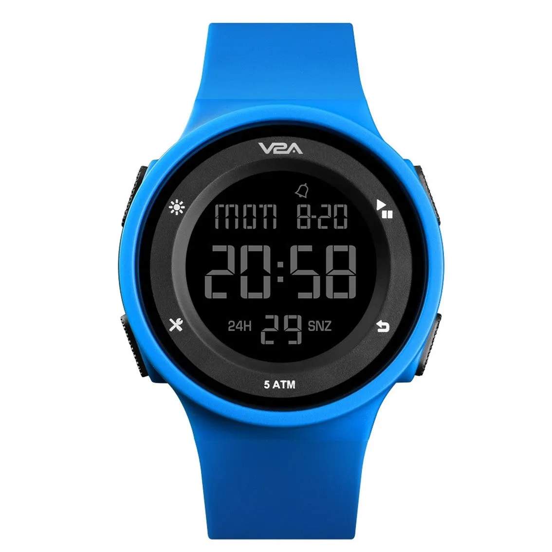 V2A Active Digital Sports Watch with Backlight Alarm Stopwatch for Women and Girls