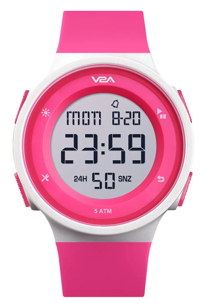 V2A Active Digital Sports Watch with Backlight Alarm Stopwatch for Women and Girls