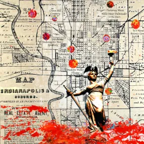 Walter Knabe Artwork Indianapolis Limited Edition Mixed Media