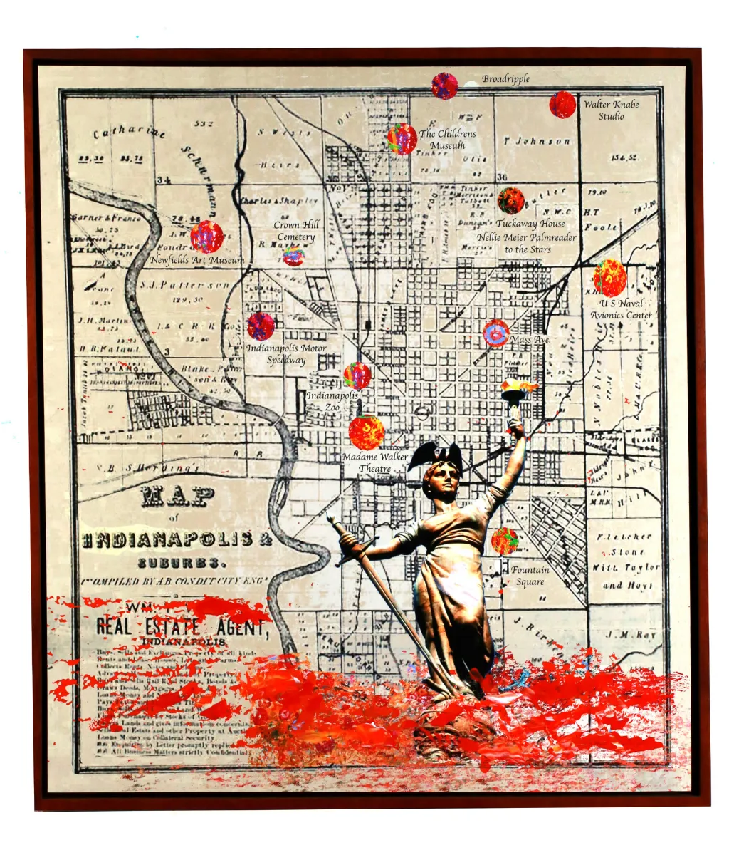 Walter Knabe Artwork Indianapolis Limited Edition Mixed Media